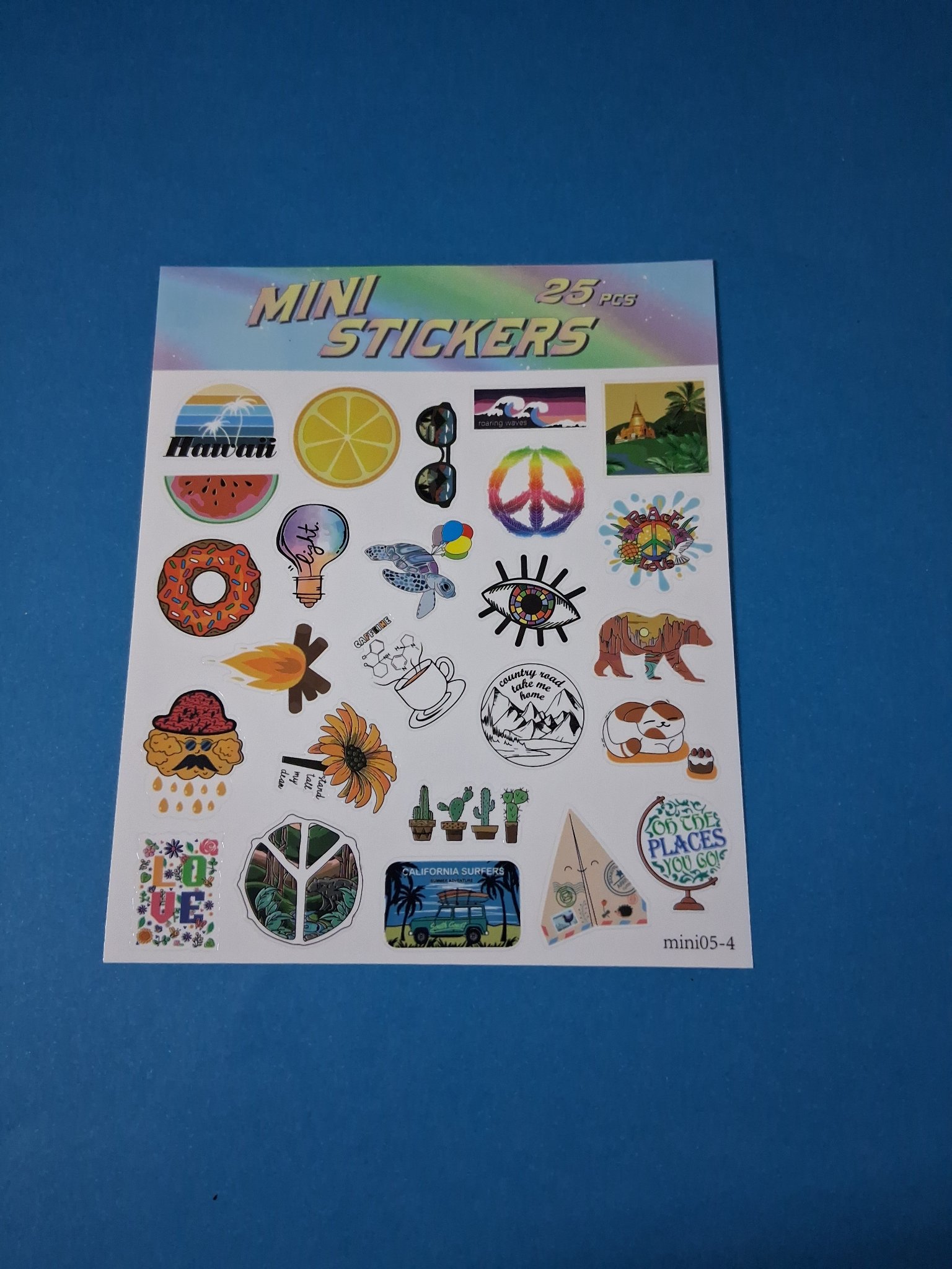 Sticker Pack — 44J Mini Stickers 25pcs (mini05-4 Travel & Fun)